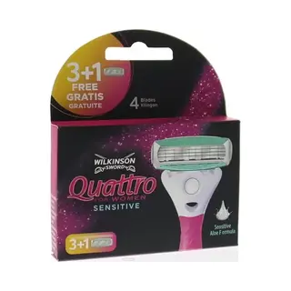 Wilkinson Sword Quattro For Women Sensitive Disposable Razors