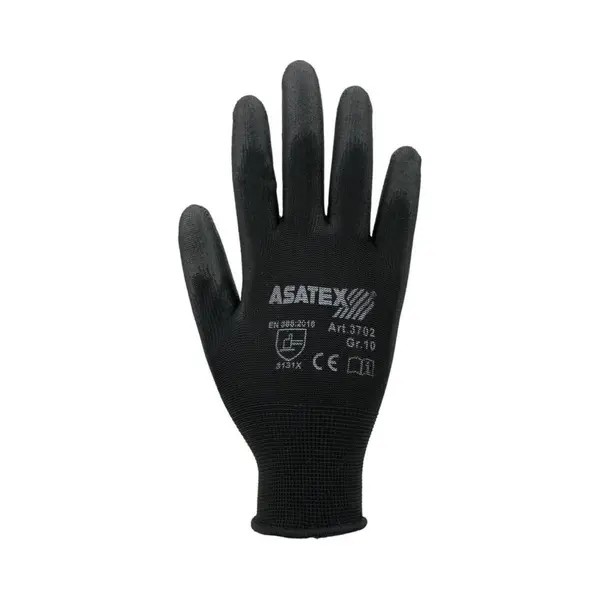 Asatex 3702/8 Handschuhe Größe 8 Schwarz En 388 Psa-kategorie Ii thumbnail