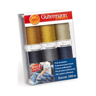 Gütermann Jeans Garen Set 6 X 100m - Super-sterk Garen - Gutermann