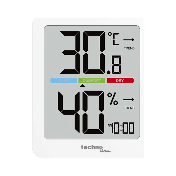 Technoline Ws 9456 Hygrometer/Psychrometer Drinnen Elektronisches Hygrometer Weiß thumbnail
