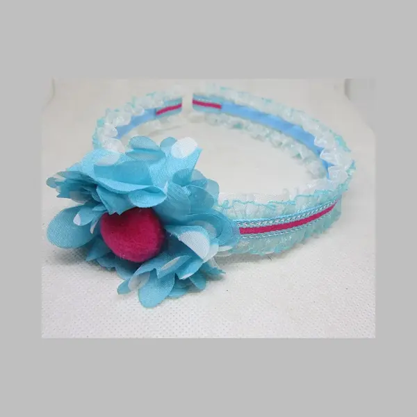 ZoeZo Design - Haarband - Diadeem - Lichtblauw - Wit - Roze - Pink thumbnail