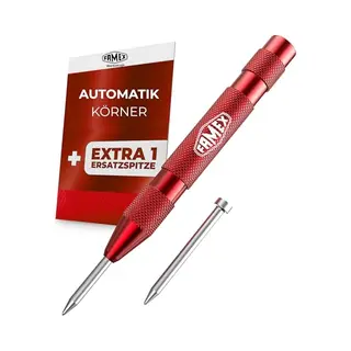 Famex 8242 Automatische Centerpons, Punt Van Hss-staal, Slagkracht Instelbaar 50–100 N