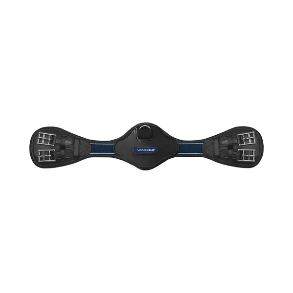 Passier Blue Wave Sattelgurt Schwarz Leder Mit Ellenbogenausschnitt D-Ring , Sattelgurt Länge, 65cm thumbnail