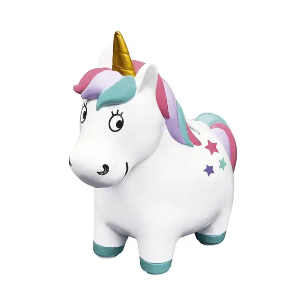 Moses. Einhorn Spardose, Kinder-Sparbüchse In Einhornform, Mit Goldenem Horn Und Stern-Details, Sparschwein, Rutschfest, Aus Polyresin thumbnail