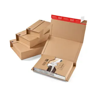 ColomPac Versandkarton 330x270x80mm Selbstklebend Braun