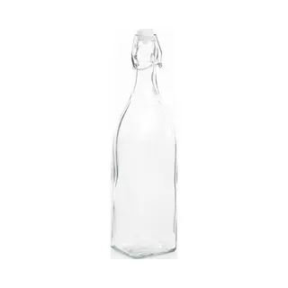 Hi Decoratie Fles - 1 Liter - Met Beugeldop - 8 X 32 Cm - Glas - Cadeau Fles