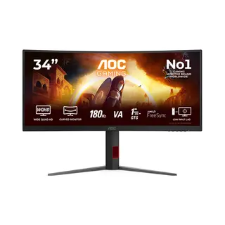 Aoc G4 CU34G4 Computerbildschirm 86,4 cm (34") 3440 x 1440 Pixel Wide Quad Hd Led Schwarz, Rot