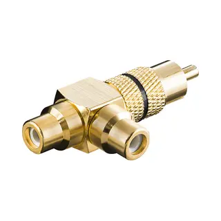 Goobay 11387 Kabeladapter Rca 2 x Rca Schwarz, Gold