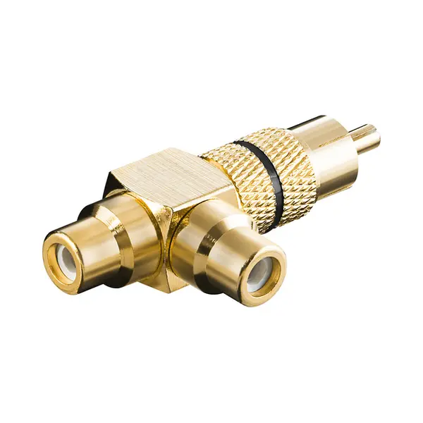 Goobay 11387 Kabeladapter Rca 2 x Rca Schwarz, Gold thumbnail