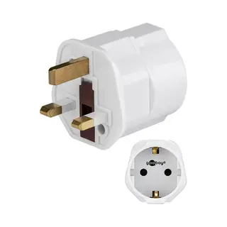 Goobay 45353 netstekker adapter Type F Type G (Vk) Wit