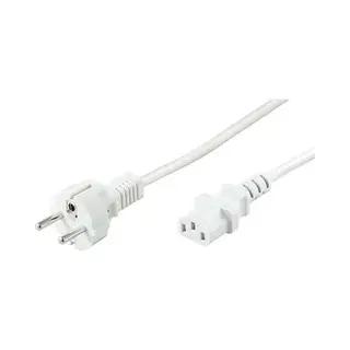 Goobay 96039 Stromkabel Weiß 2 m Netzstecker Typ F C13-Koppler