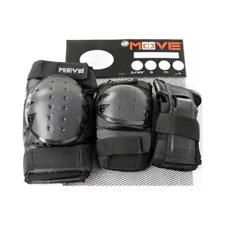 Beschermset Voor Kinderen - Move 3-Pack Basic Black - Zwart - Driedelige Set Met Pols Elleboog En Kniebeschermers