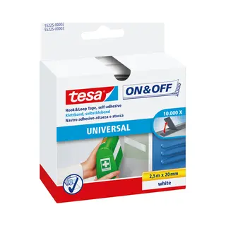 Tesa 55225-02 Klettverschluss Weiß 1 Stück(e)