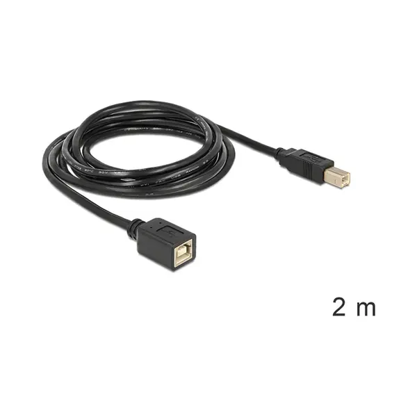 DeLOCK USB2.0-B - USB2.0-B, 2m Usb Kabel Usb B Schwarz thumbnail