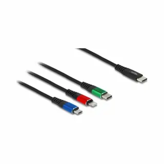 DeLOCK Usb Ladekabel 3 in 1 Usb Type-C™ zu Lightning™ / Micro Usb / Usb Type-C™ 30 cm