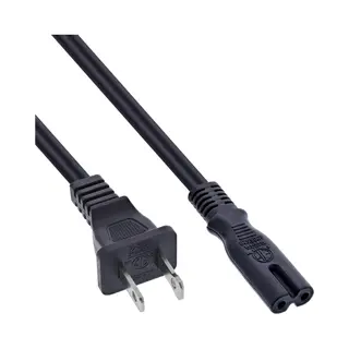 InLine 16650Y electriciteitssnoer Zwart 0,5 m C7 stekker Nema 1-15P