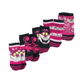 Alice In Wonderland - Disney Sokken - Cheshire Cat - EU35-38 Tot Eu 39-42 - Voor Vrouwen - Felroze-zwart