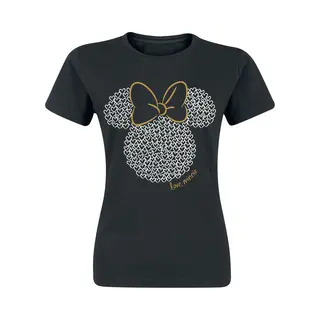 Mickey Mouse Minnie Mouse - Love T-Shirt Black