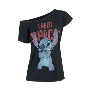 Lilo & Stitch - Disney T-shirt - I Need Space - M Tot Xxl - Voor Vrouwen - Zwart