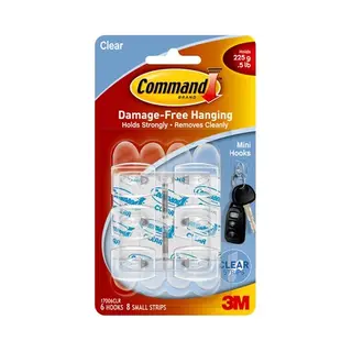3M 17006CLR Home-Storage-Haken Transparent 6 Stck.