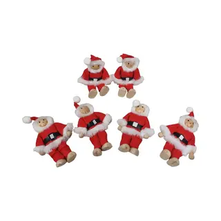 Playwood / Roel Poppenhuis Poppetjes Buigpop Kerstman - 6 Buigpopjes
