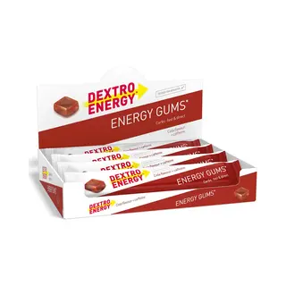 Dextro Energy Energie Gums - Cola + Caffeine Energie Bar - Vegan Energie Reep - 8 Porties (8 X 45 Gram )