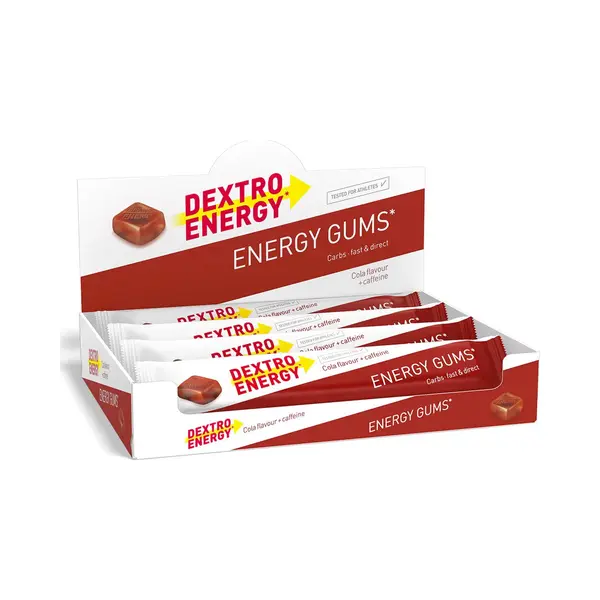 Dextro Energy Energie Gums - Cola + Caffeine Energie Bar - Vegan Energie Reep - 8 Porties (8 X 45 Gram ) thumbnail