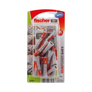 Fischer 534994 screw anchor / wall plug 18 pc(s) Screw & wall plug kit 40 mm