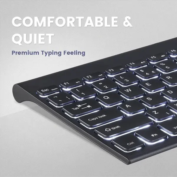 Perixx Periboard 429 Compact Ergonomisch Toetsenbord - Stille Scissor Toetsen - Backlight - Qwerty/Us thumbnail