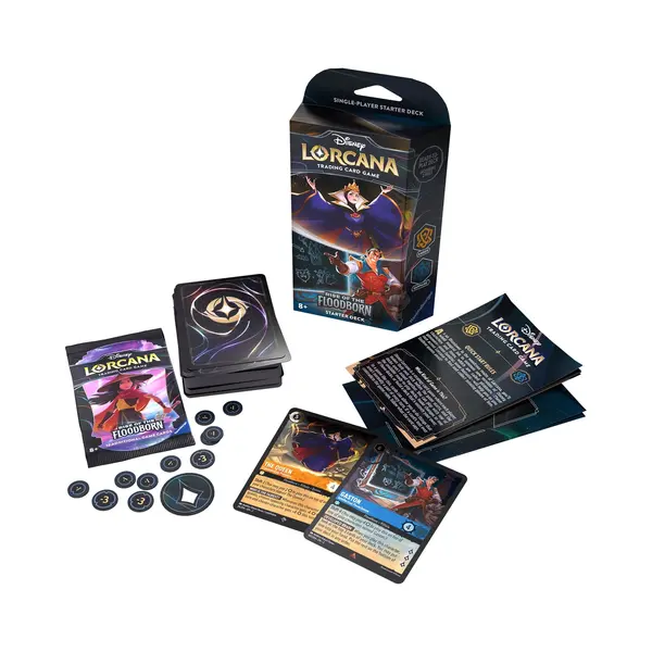 Ravensburger Disney Lorcana Trading Card Game, Aufstieg Der Flutgestalten - Starter Deck Bernstein Und Saphir (Englisch) thumbnail