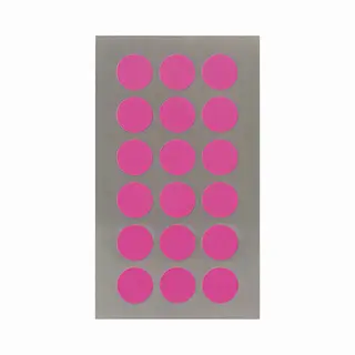 Hobby Stickers - 72x Stuks - D15 Mm - Neon Roze Ronde Stickers - Kantoor Stickers - Scrapbook - Knutselmateriaal