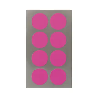 Rico Design Paper Poetry Office Sticker Punkte 25mm 4 Bogen Neonpink