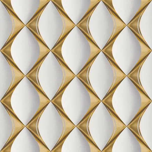 Grafisch 3D Behang | Optische Illusie - Goud Wit Grijs - A.S. Création My Home My Spa thumbnail