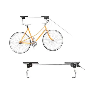 Relaxdays 2 X Fahrradlift Im Set, Mit Seilzug, Universal Fahrradhalterung, Zur Deckenmontage, Für 2 Fahrräder