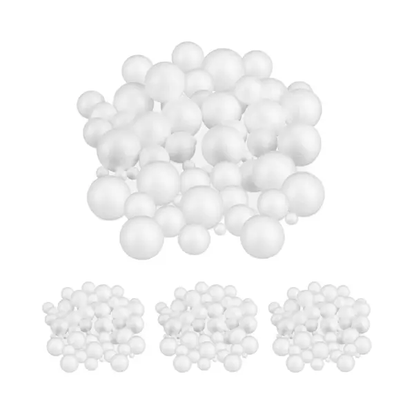 288x Piepschuim Ballen - Styropor Bollen - Foam Bal - Balletjes Knutselmateriaal thumbnail