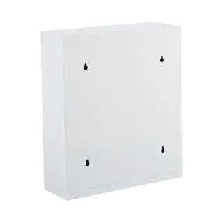 Relaxdays Medicine Cabinet, Lockable, For Medication, HxWxD 36 X 31.5 X 10 Cm, Wall Mount, First Aid, Metal, White/Green, Steel