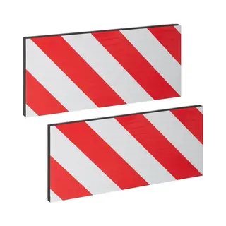Garage Wall Protector, Set Of 2, Self-adhesive, Car Door Protection, Door Guard, Reflective, Eva, Red-white - Relaxdays