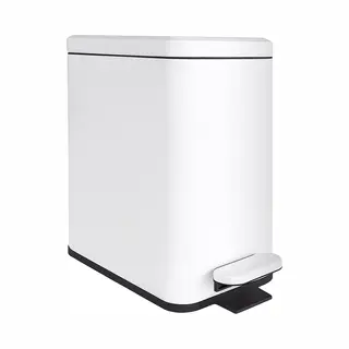 Prullenbak Badkamer - 10 L - Smal - Softclose - Wit