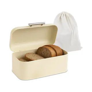 Broodtrommel Aanrecht - 15, 5 X 30 X 21 Cm - Met Broodzak - Beige