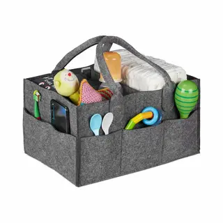 Relaxdays Baby Windel Caddy Filz