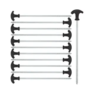 Relaxdays Zelthering Schraubhering 12er Set, Schwarz