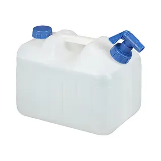Relaxdays - Water Canister, Drain Off Cock, Screw Cap, Bpa-free, Camping, Car, 10 L, White