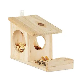 Relaxdays Eekhoorn Voederbak, Vogelhuisjes