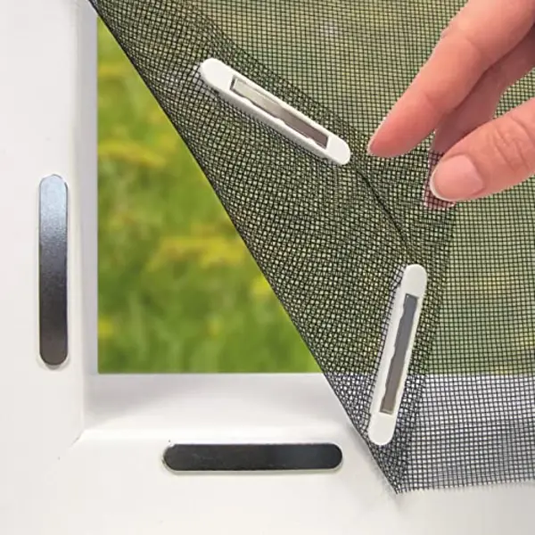 Hoberg Fenster-Fliegengitter Mit Innovativer Magnetbefestigung | Fliegennetz Bis Zu 150 X 130 Cm Individuell Zuschneidbar, Kein Bohren Oder Schrauben thumbnail