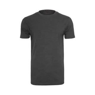 Build Your Brand Herren T-Shirt Round Neck, Männer Basic T-Shirt Mit Rundhalsausschnit, Regular Fit, Baumwolle, Charcoal, S