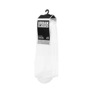 Urban Classics TB1470 Unisex Sneakersokken Wit 5 paar/paren