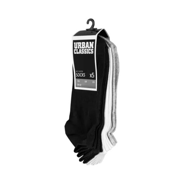 Urban Classics TB1470 Unisex Sneaker-Socken Schwarz, Grau, Weiß 5 Paar(e) thumbnail