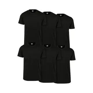 Urban Classics Herren T-Shirt Basic Tee 6-Pack, Basic T-Shirt Für Männer, 100% Baumwolle, Rundhals, Regular Fit