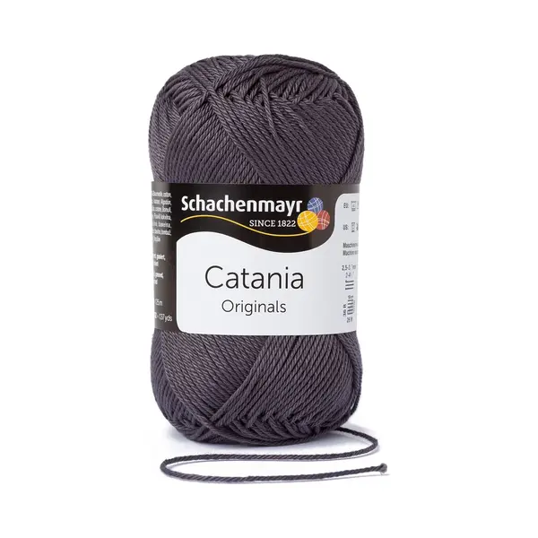Schachenmayr since 1822 Schachenmayr 9801210-00429 Catania Strickgarn Aus Baumwolle, Cotton, Dunkelgrau, 11, 5 X 5, 2 X 6 Cm, 125 Meter thumbnail