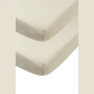 Hoeslaken Babybedje Meyco Soft Sand 2-pack 60x120